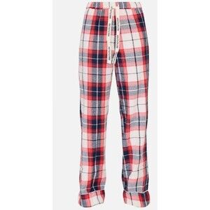 NWT - PRETTY LITTLE THING-NAVY Checked Long Pajama PJ Pants - Size S (2 to 4)